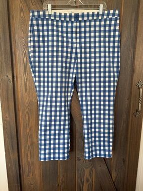 Boden Blue Gingham Pants
